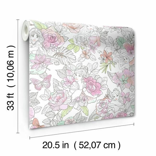 Обои York Disney IV Disney Princess Royal Floral DI0966