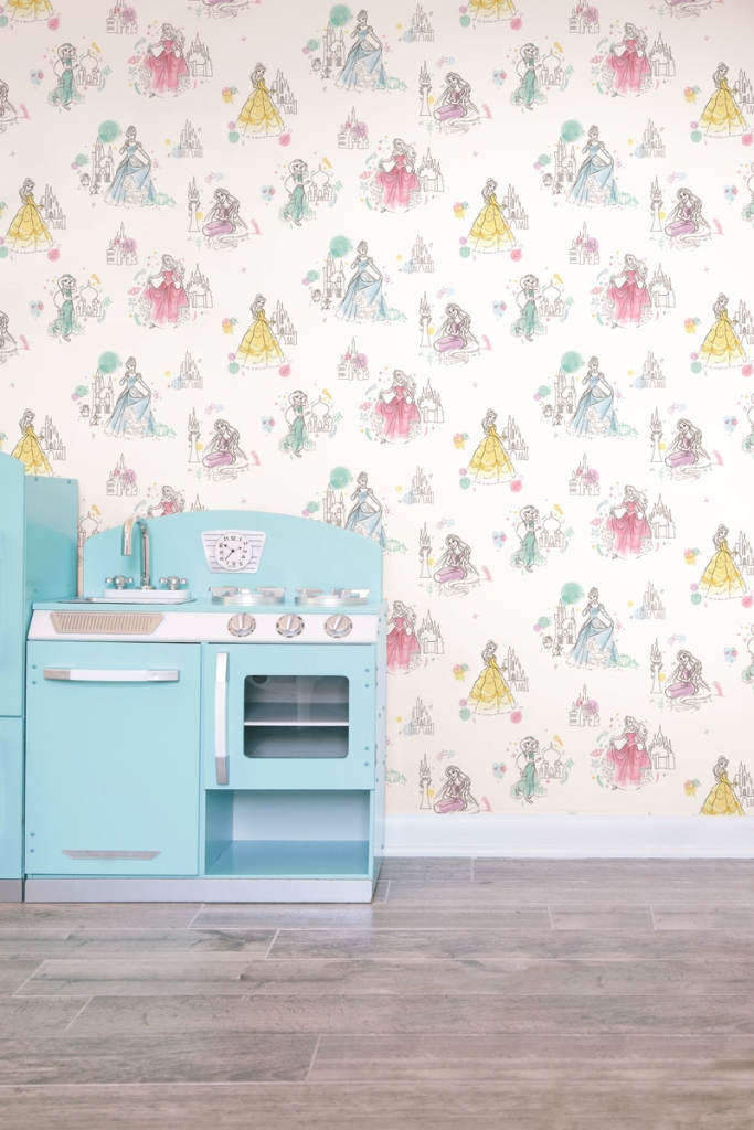 Обои York Disney IV Disney Princess Pretty Elegant DI0968 фото в интерьере