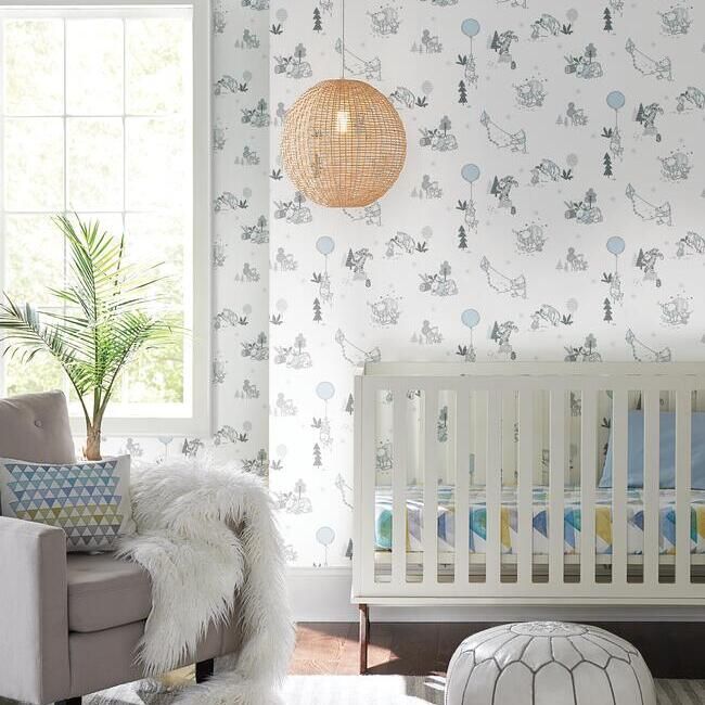 Обои York Disney IV Disney Winnie the Pooh Playmates DI0983 фото в интерьере Обои York Disney IV Disney Winnie the Pooh Playmates DI0983 фото в интерьере