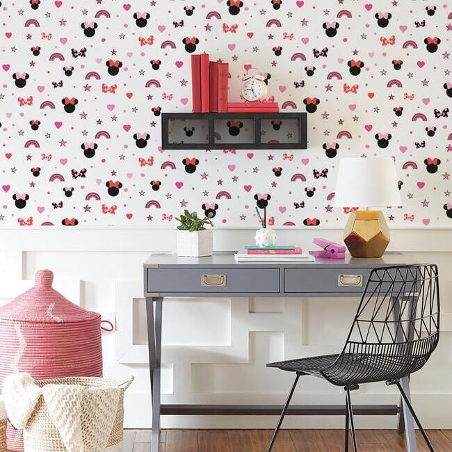 Обои York Disney IV Disney Minnie Mouse Rainbow DI0992 фото в интерьере Обои York Disney IV Disney Minnie Mouse Rainbow DI0992 фото в интерьере