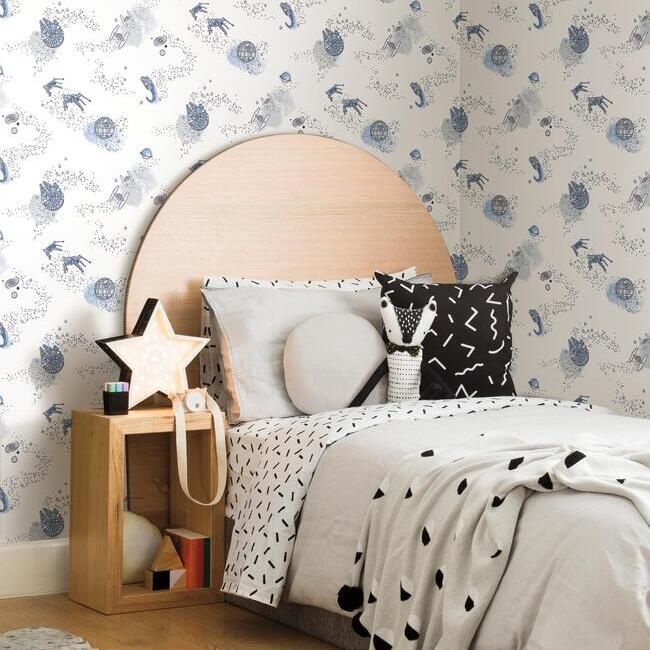 Обои York Disney IV Star Wars: Good Night Galaxy DI0998 фото в интерьере Обои York Disney IV Star Wars: Good Night Galaxy DI0998 фото в интерьере