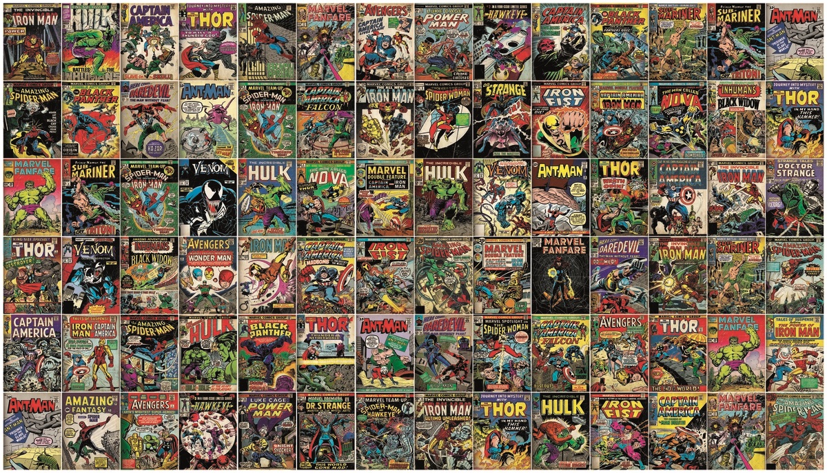 Панно York Disney IV Marvel Comic Cover RMK11410M