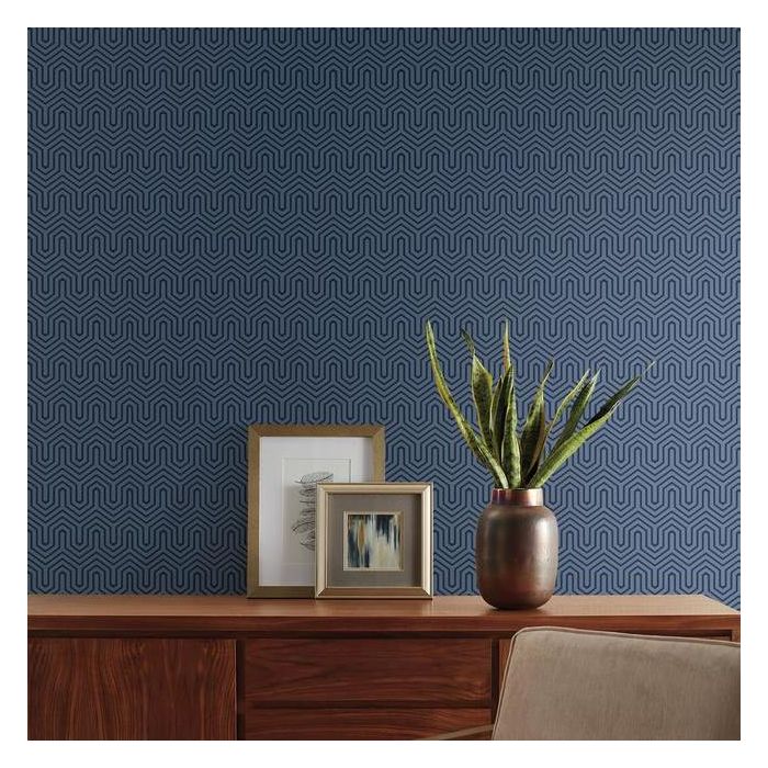Обои York Geometric Resource Library Labyrinth GE3715 фото в интерьере