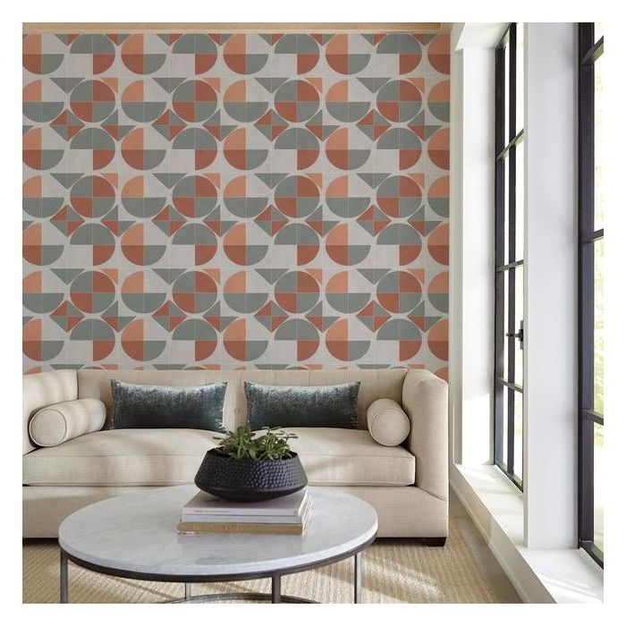 Обои York Geometric Resource Library Radius GM7526 фото в интерьере