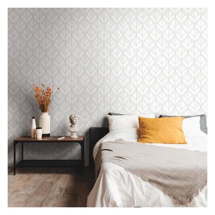 Обои York Geometric Resource Library Diamond Shadow GM7550 фото в интерьере