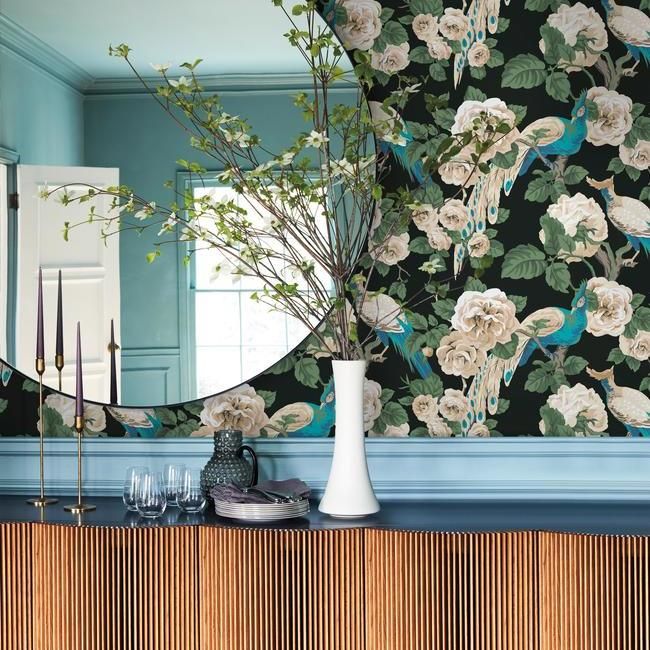 Обои York Modern Heritage 125th Anniversary Garden Plumer NV5517 фото в интерьере