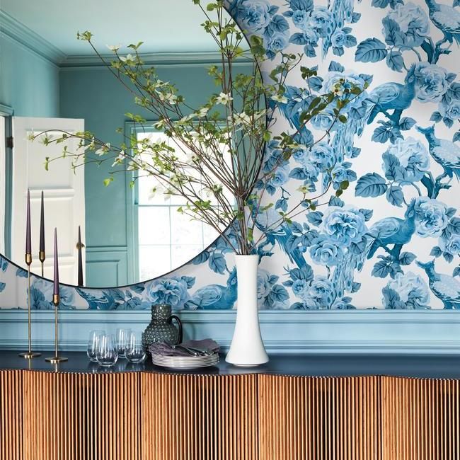 Обои York Modern Heritage 125th Anniversary Garden Plumer NV5518 фото в интерьере