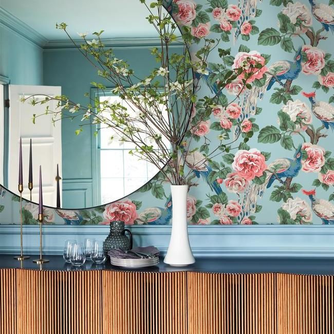 Обои York Modern Heritage 125th Anniversary Garden Plumer NV5519 фото в интерьере