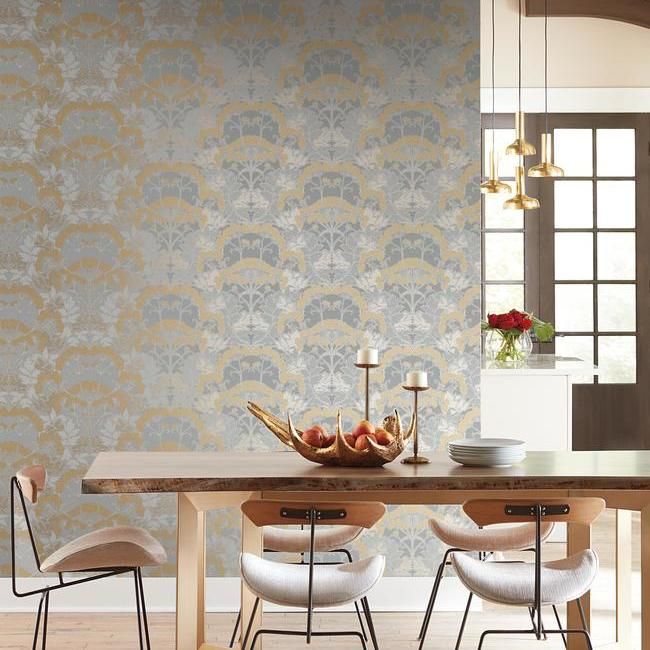 Обои York Modern Heritage 125th Anniversary Yarrow Nouveau NV5559 фото в интерьере