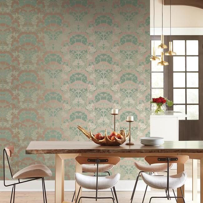 Обои York Modern Heritage 125th Anniversary Yarrow Nouveau NV5561 фото в интерьере