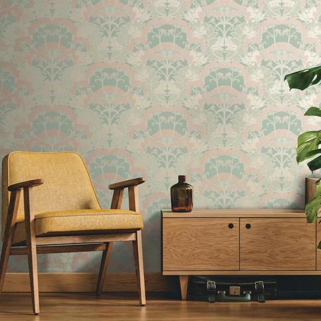 Обои York Modern Heritage 125th Anniversary Yarrow Nouveau NV5561 фото в интерьере