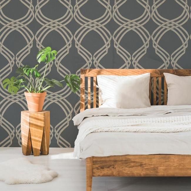 Обои York Modern Heritage 125th Anniversary Dante Ribbon NV5568 фото в интерьере