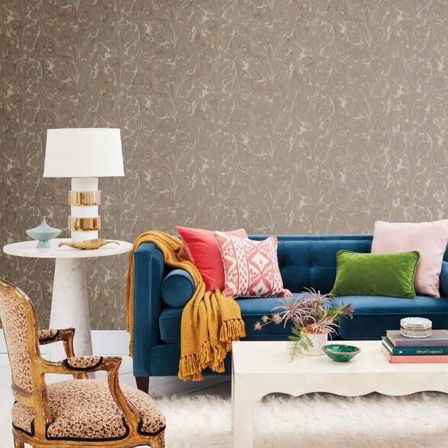 Обои York Modern Heritage 125th Anniversary Marbled Endpaper NV5590 фото в интерьере