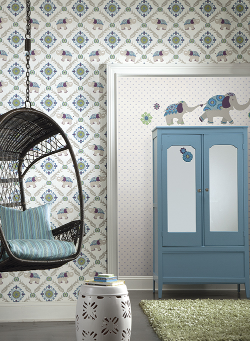 Обои Waverly Kids WK6710 фото в интерьере