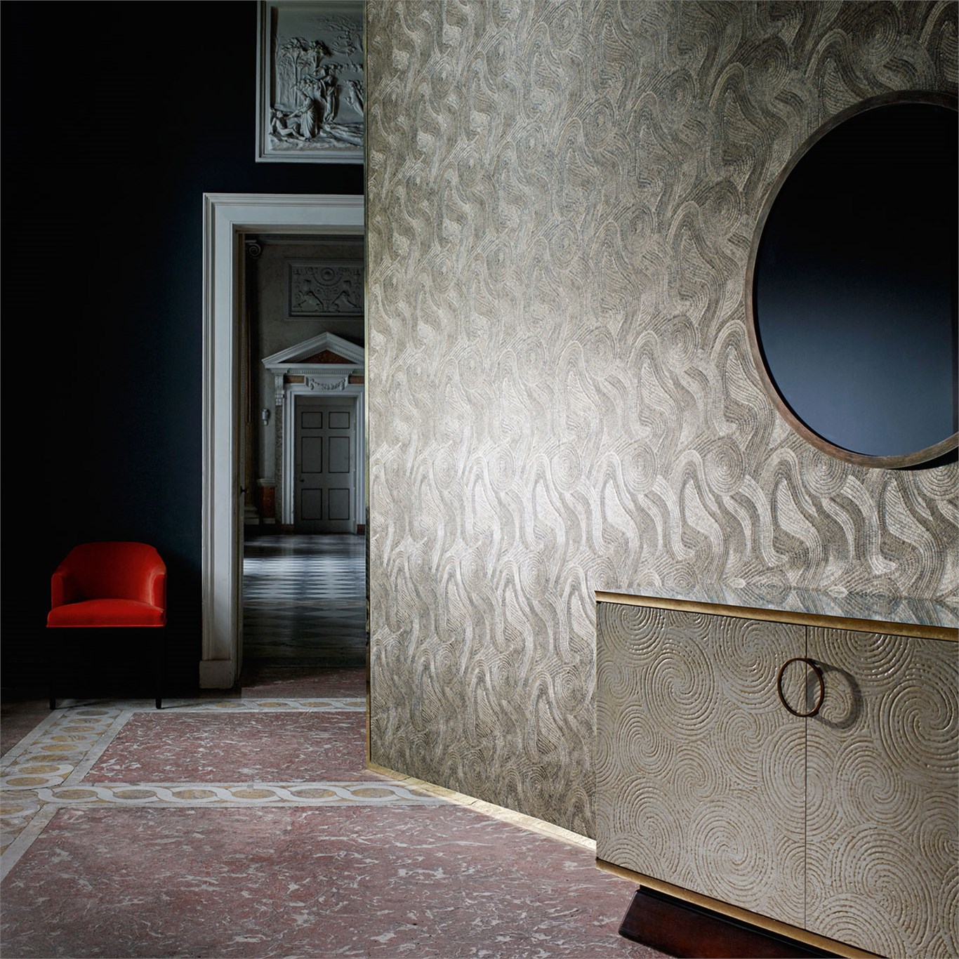 Обои Zoffany Phaedra Hawksmoor 312595 фото в интерьере