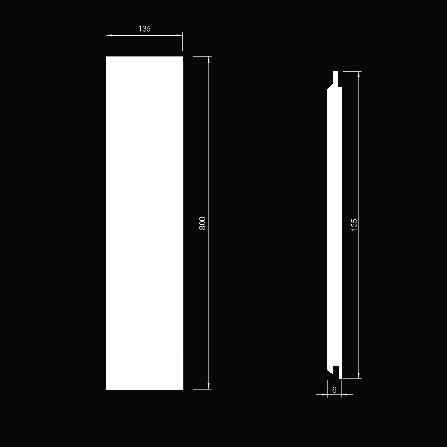 Стеновая панель под покраску Evrowood PL 02 800×135×6