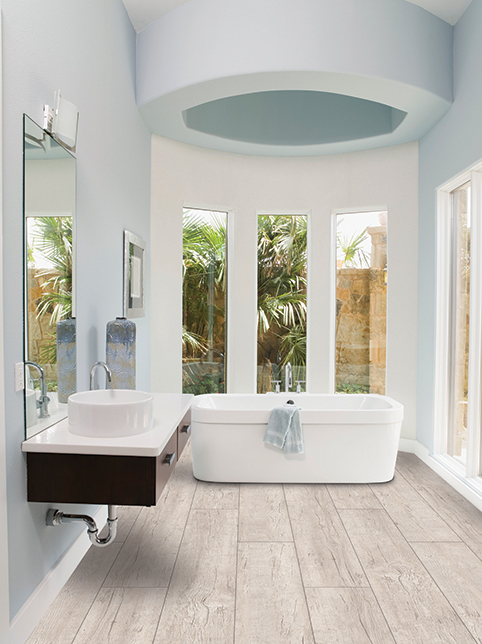 Пробковый пол замковый CorkArt Design concept Enzo DW 4002 DNN B 1200×210×10,5 фото в интерьере