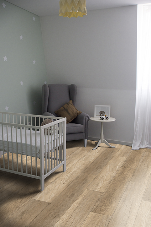 Пробковый пол клеевой CorkArt Design concept Enzo PY 4006 LNN X 1200×210×6 фото в интерьере