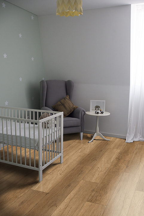 Пробковый пол клеевой CorkArt Design concept Enzo PY 4007 LNN X 1200×210×6 фото в интерьере