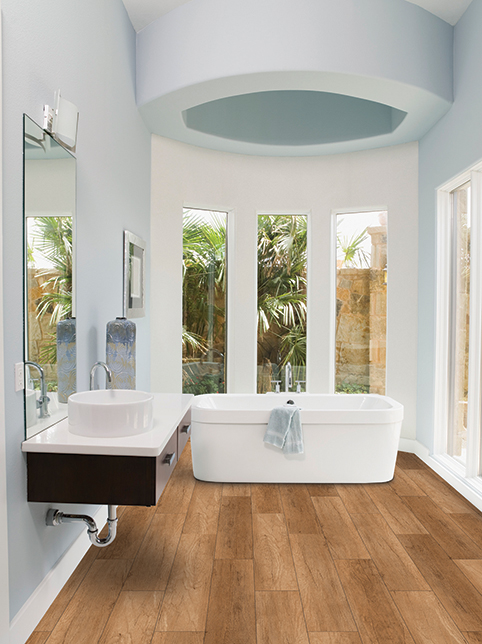 Пробковый пол клеевой CorkArt Design concept Enzo PY 4007 LNN X 1200×210×6 фото в интерьере