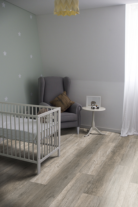 Пробковый пол клеевой CorkArt Design concept Enzo PY 4009 LNN X 1200×210×6 фото в интерьере