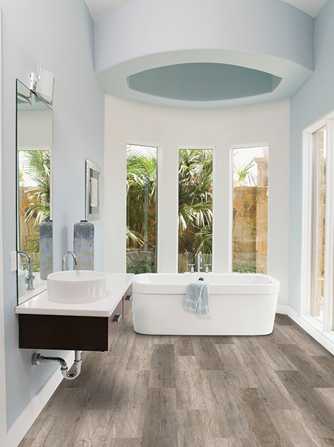 Пробковый пол клеевой CorkArt Design concept Enzo PY 4009 LNN X 1200×210×6 фото в интерьере