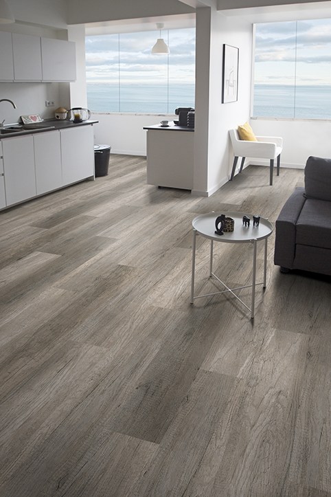 Пробковый пол клеевой CorkArt Design concept Enzo PY 4009 LNN X 1200×210×6 фото в интерьере