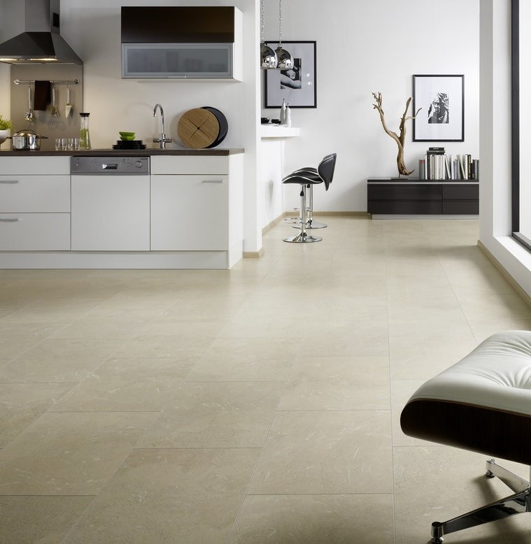 Пробковый пол клеевой CorkArt Slate 108v CN X 612×440×6 фото в интерьере