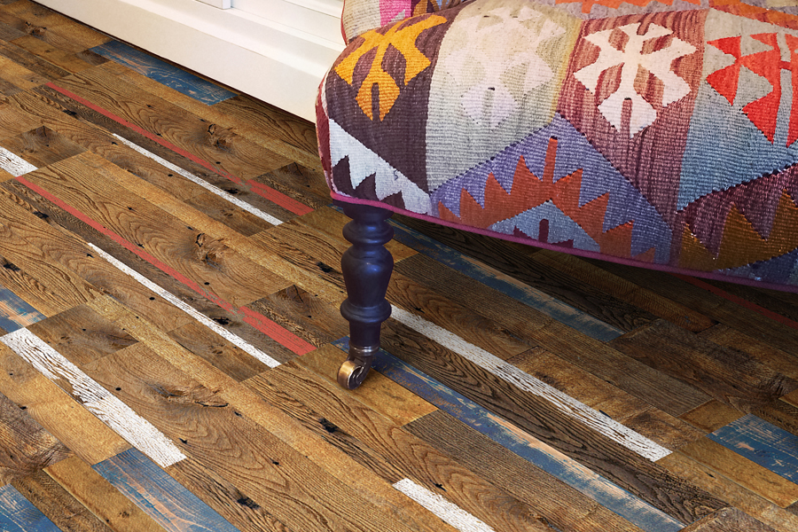 Пробковый пол замковый Corkstyle Impuls Random 915×305×10 фото в интерьере