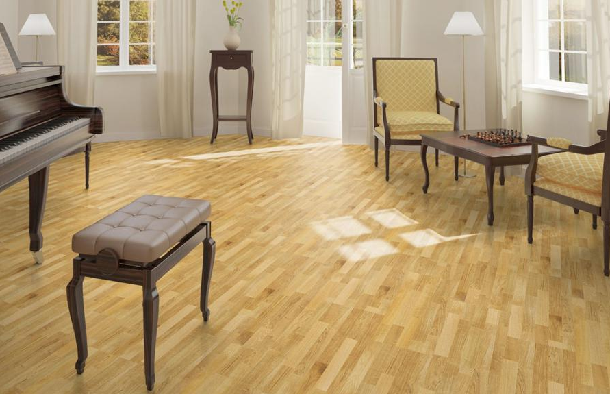 Пробковый пол замковый Corkstyle Wood Oak 915×305×10 фото в интерьере