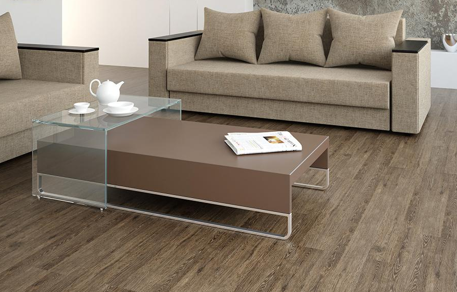Пробковый пол клеевой Corkstyle Wood Oak Brushed 915×305×6 фото в интерьере