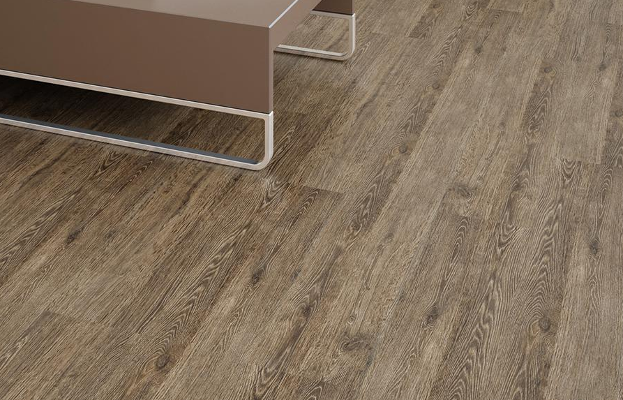 Пробковый пол клеевой Corkstyle Wood Oak Brushed 915×305×6 фото в интерьере