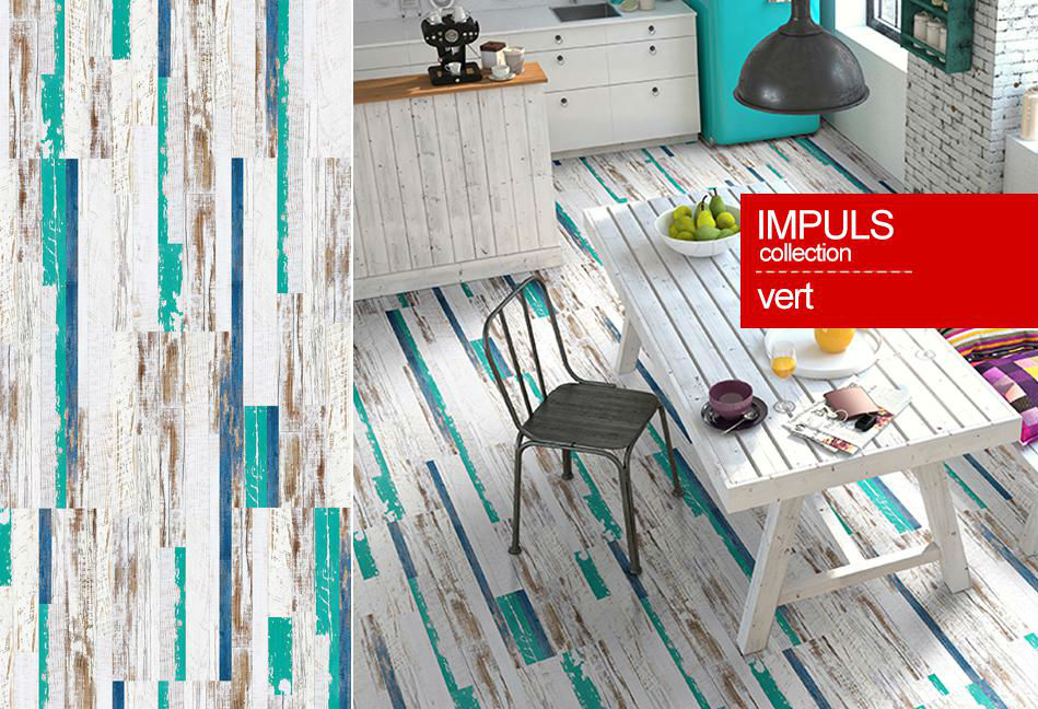 Пробковый пол замковый Corkstyle Impuls Vert 915×305×10 фото в интерьере