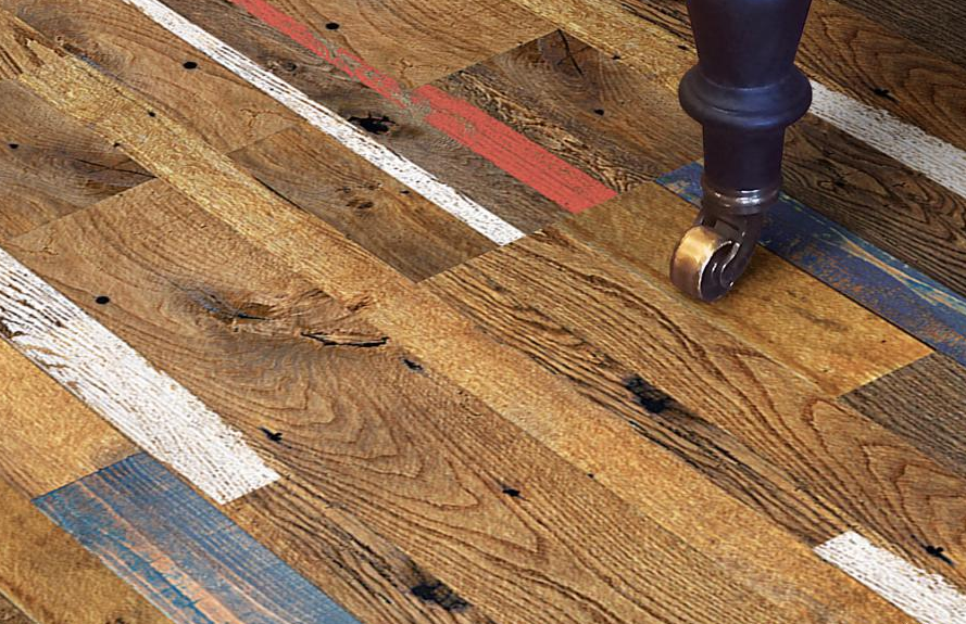 Пробковый пол замковый Corkstyle Impuls Random 915×305×10 фото в интерьере