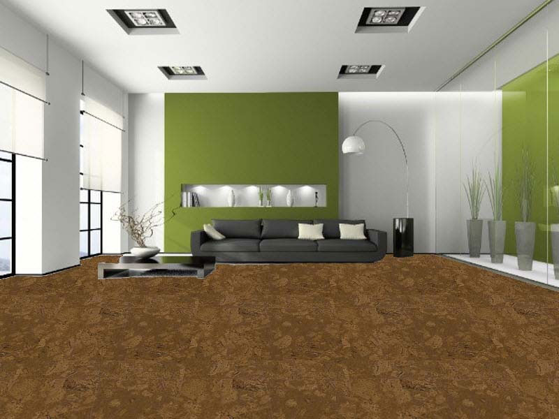 Пробковый пол замковый Wicanders Personality Chestnut P832002 905×295×10,5 фото в интерьере