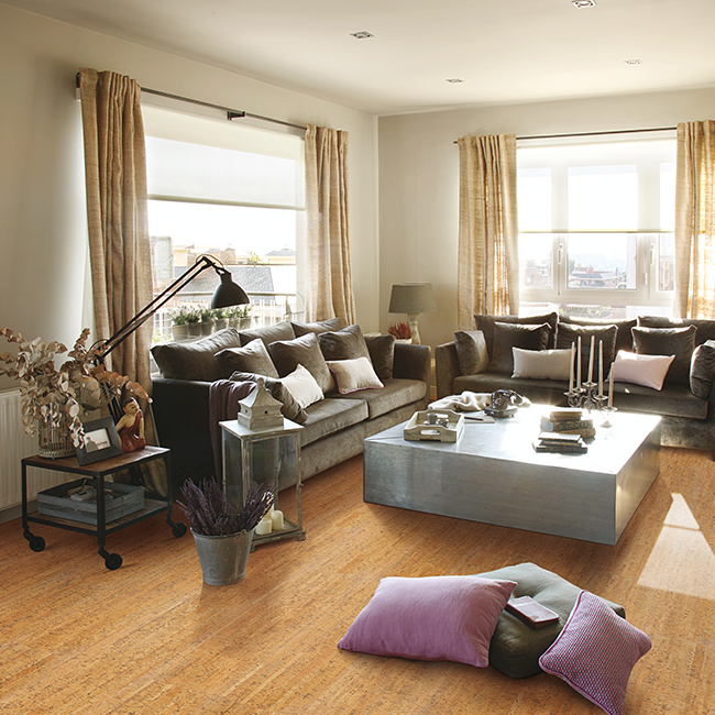 Пробковый пол замковый Wicanders Go Blaze C8D2001 905×295×10,5 фото в интерьере