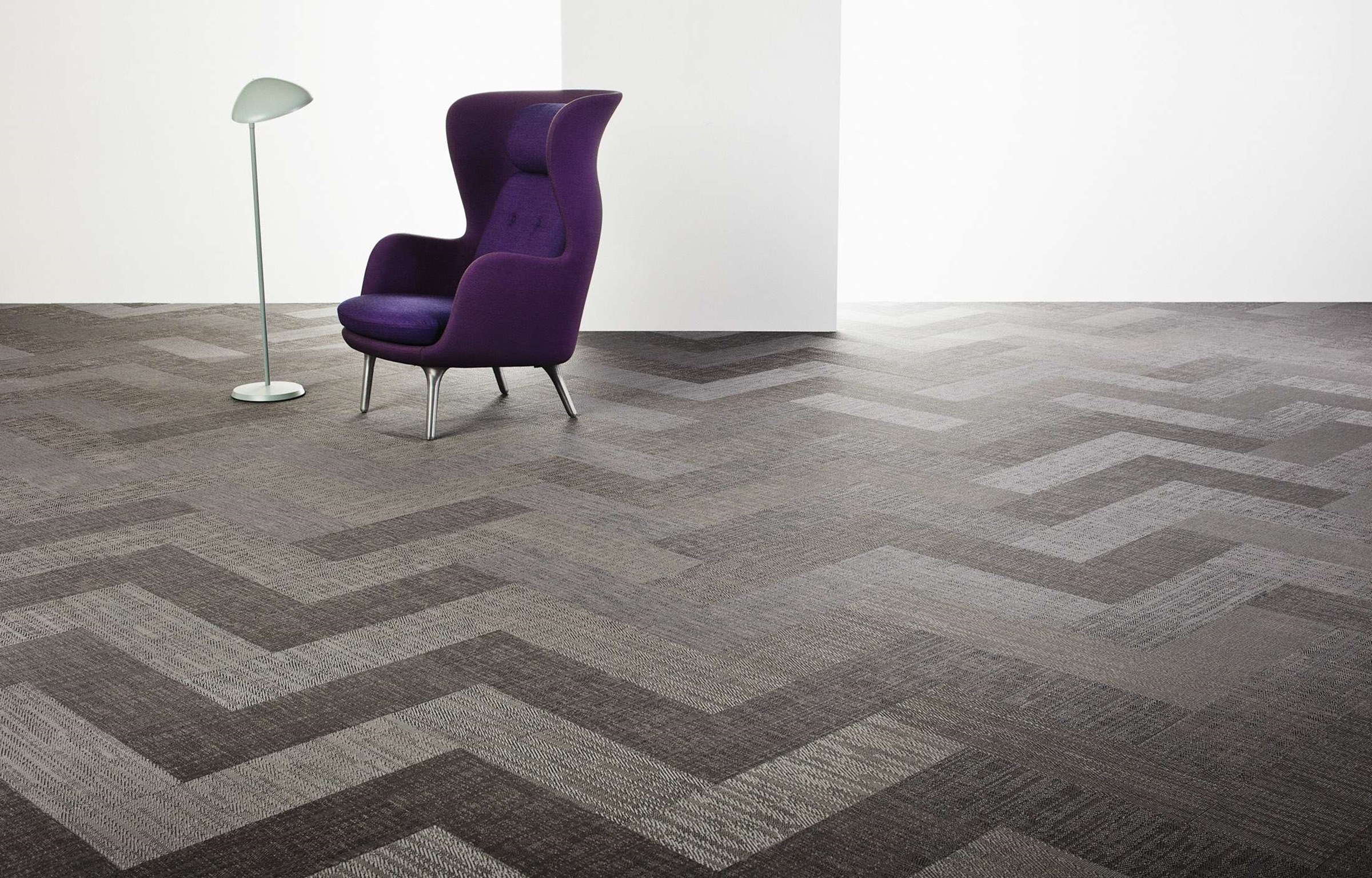 Виниловый пол Bolon плетёный Silence Balance 106223 25000×2000×3 фото в интерьере