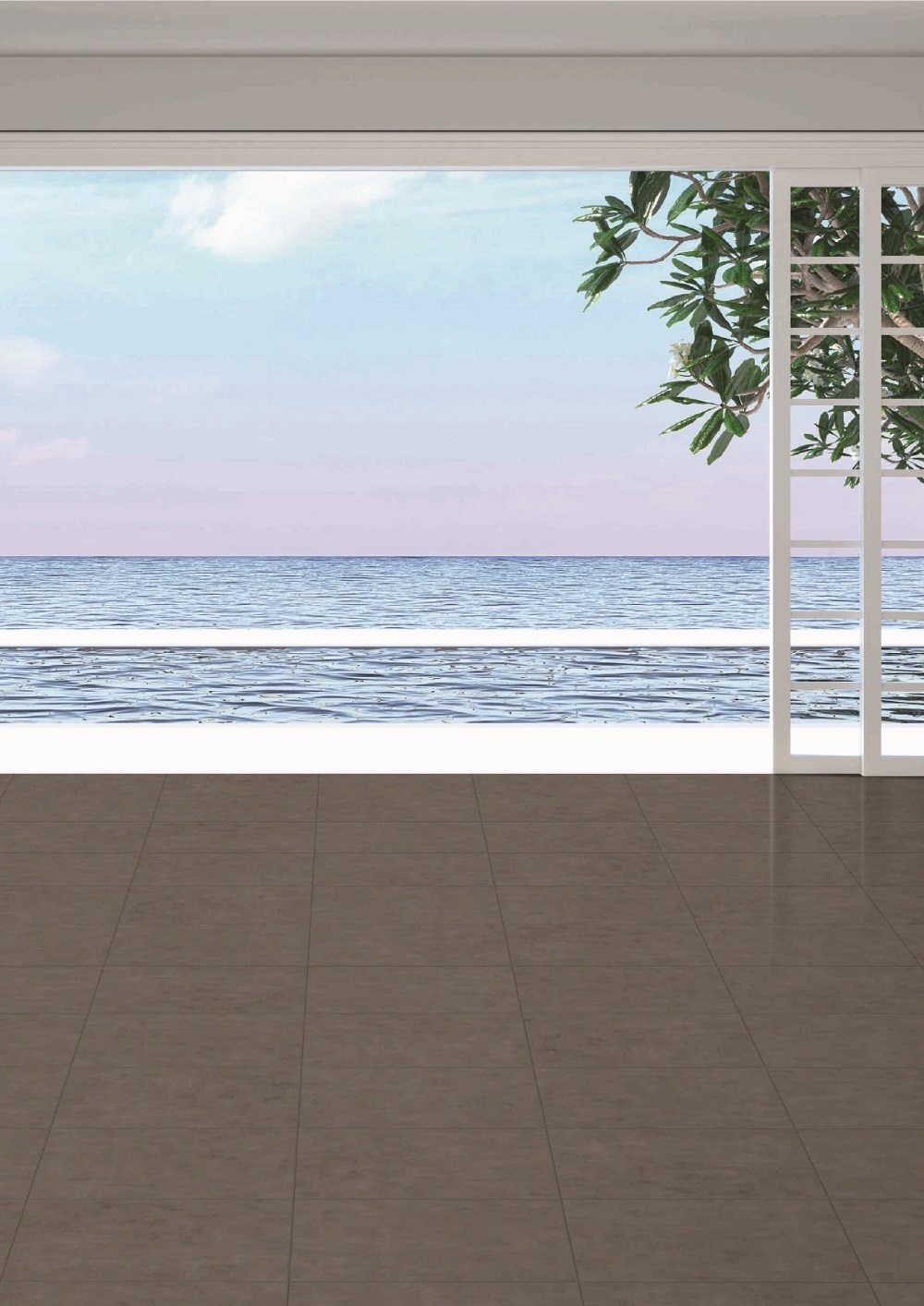 Виниловый пол Decoria клеевой Office Tile DT 742 Бетон Пантеон 470×470×2,5 фото в интерьере