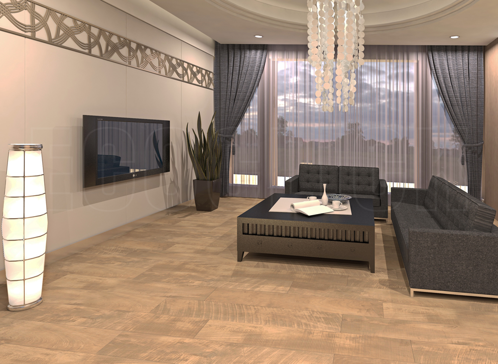 Кварц-виниловая плитка EcoClick 6511 золотистый песок фото в интерьере Кварц-виниловая плитка EcoClick 6511 золотистый песок фото в интерьере