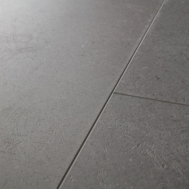 Кварцвиниловая плитка Quick Step клеевая Ambient Glue Plus Минеральная крошка серая AMGP40138 1305×327×2,5