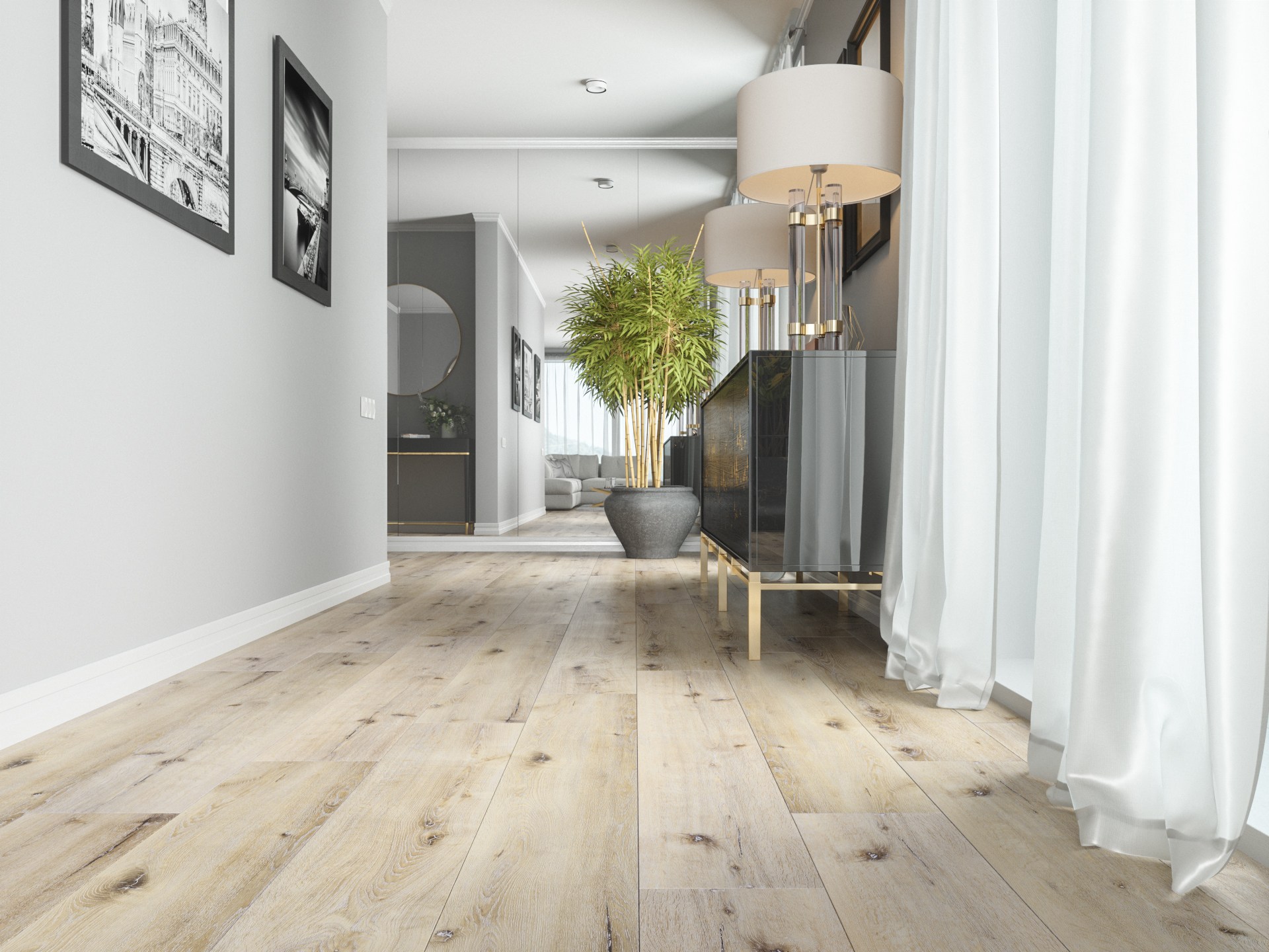 Кварцвиниловый SPC ламинат Fargo Comfort XXL Дуб Кантри DL 1603 1520×227×4 фото в интерьере