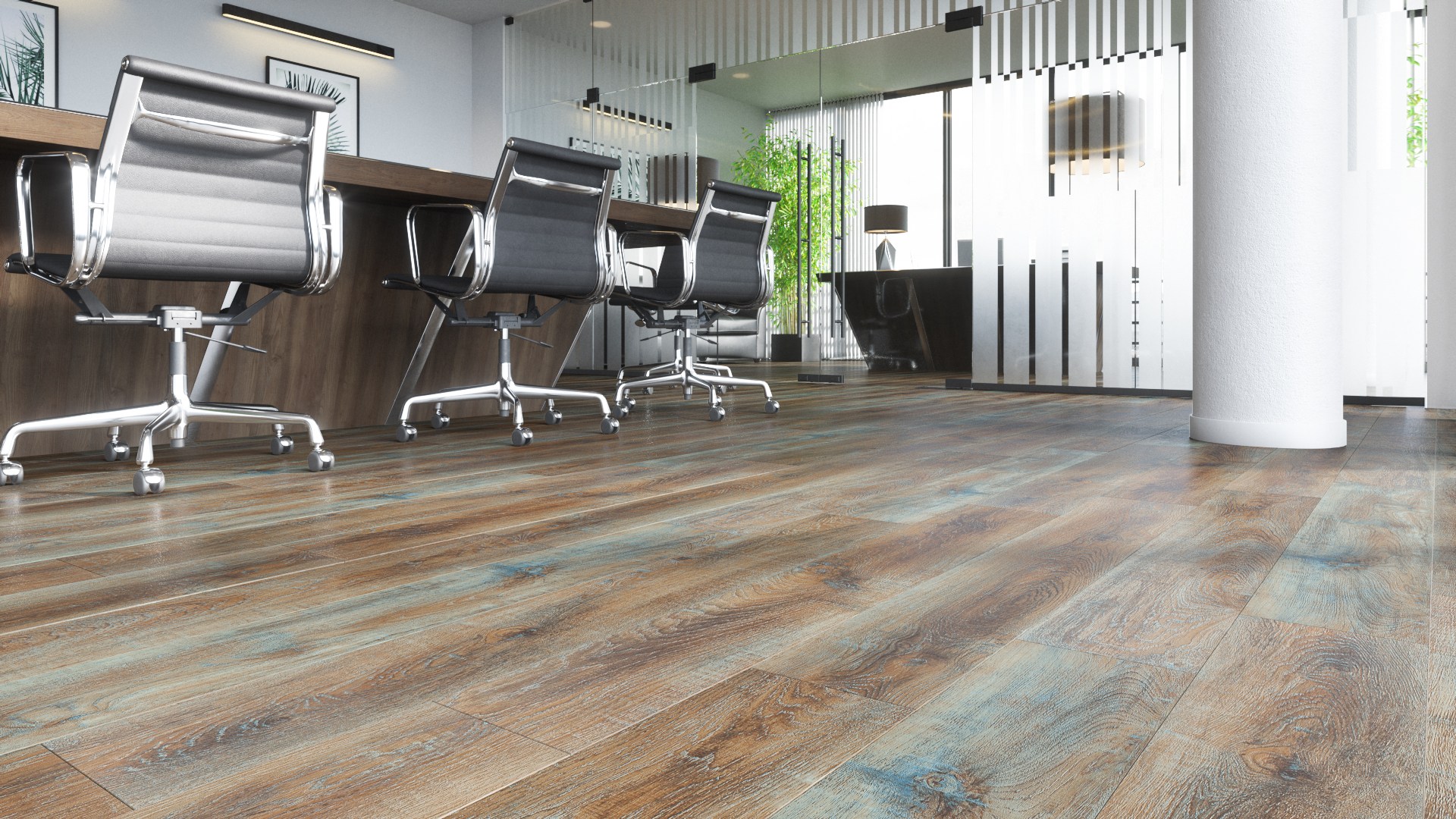 Кварцвиниловый SPC ламинат Fargo Comfort Дуб Карамельный 366-2B 1220×180×4 фото в интерьере