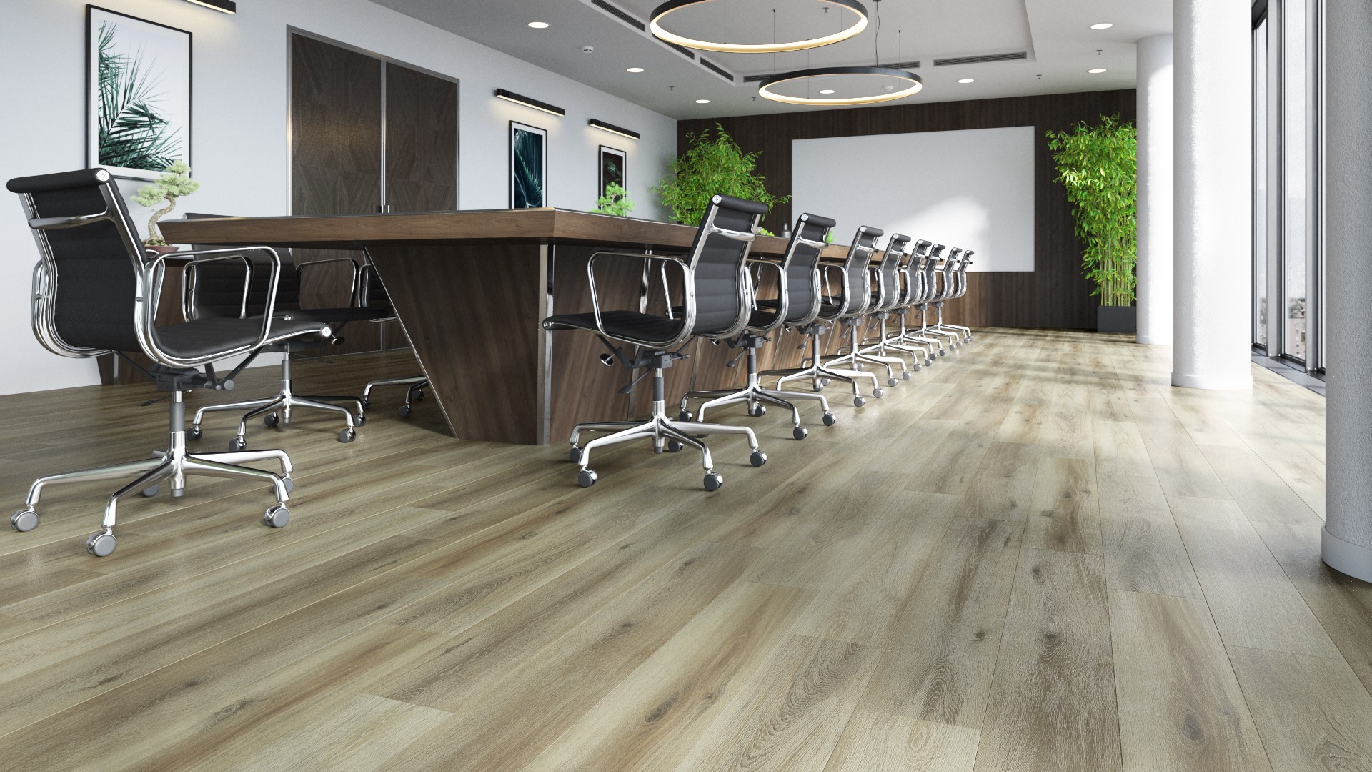 Кварцвиниловый SPC ламинат Fargo Comfort Дуб Мартовский VL 89015-003 1220×180×4 фото в интерьере