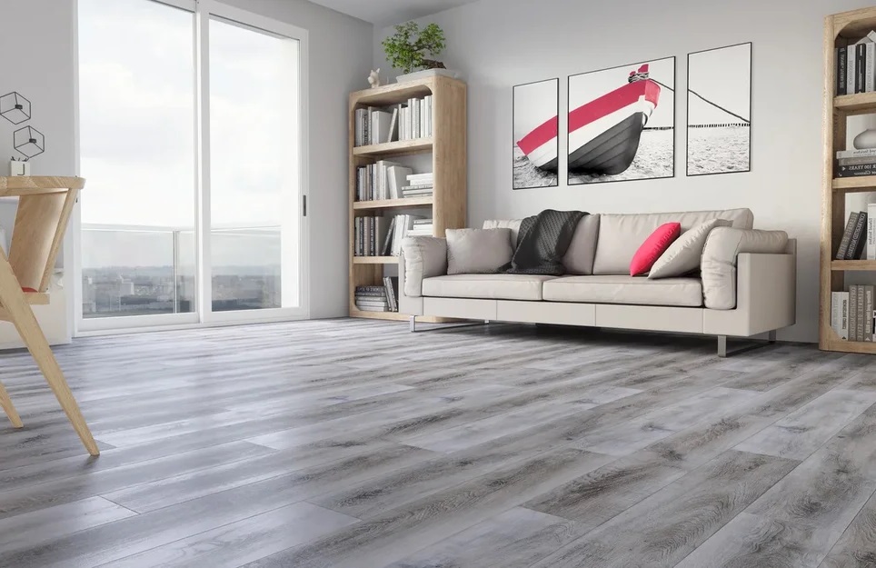 Кварцвиниловый SPC ламинат Fargo Classic Дуб Рустик Серый 366-1B 1220×180×3,5