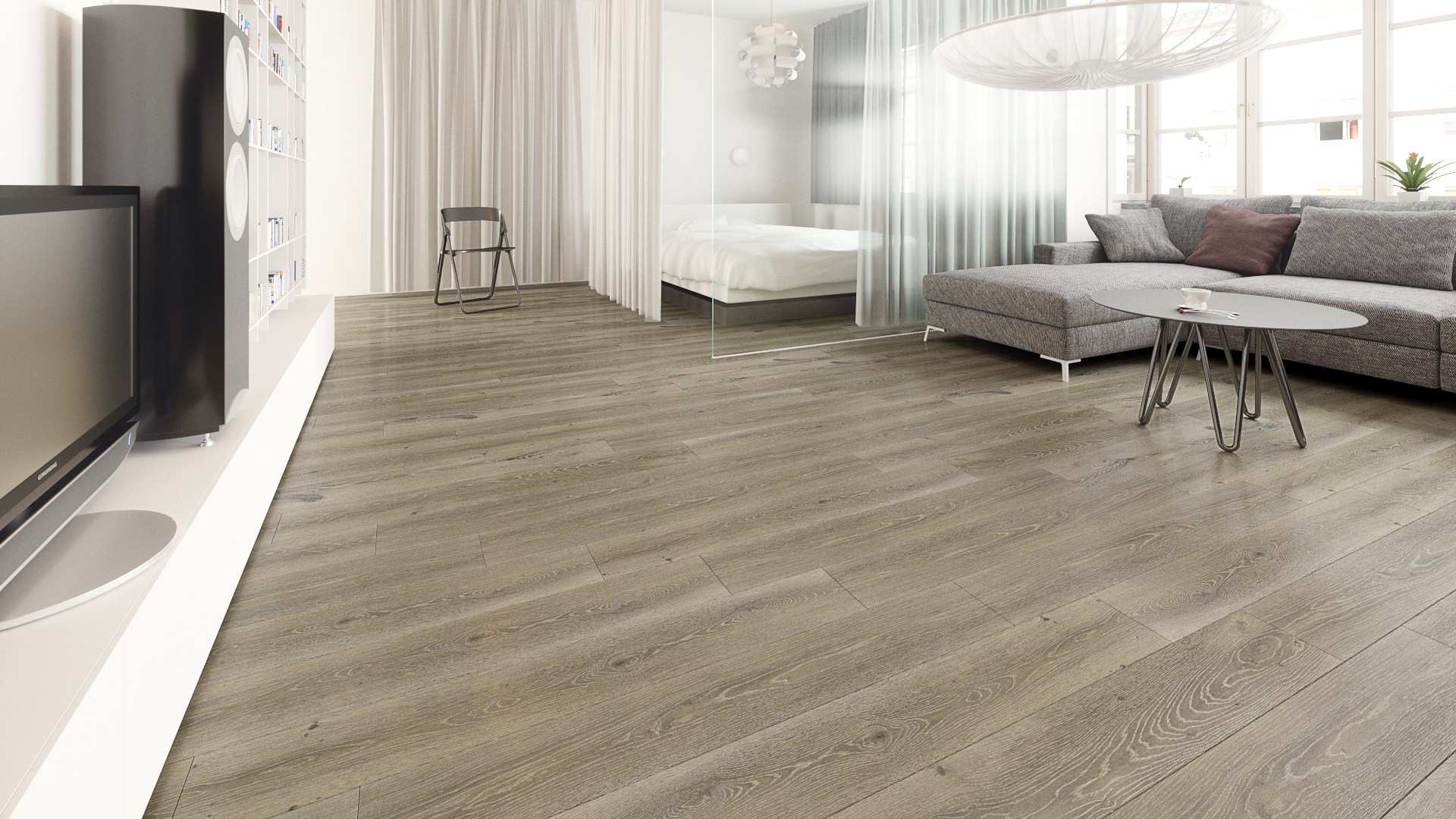 Кварцвиниловый SPC ламинат Fargo Comfort Дуб Рыцарский Замок 379-6 1220×180×4 фото в интерьере