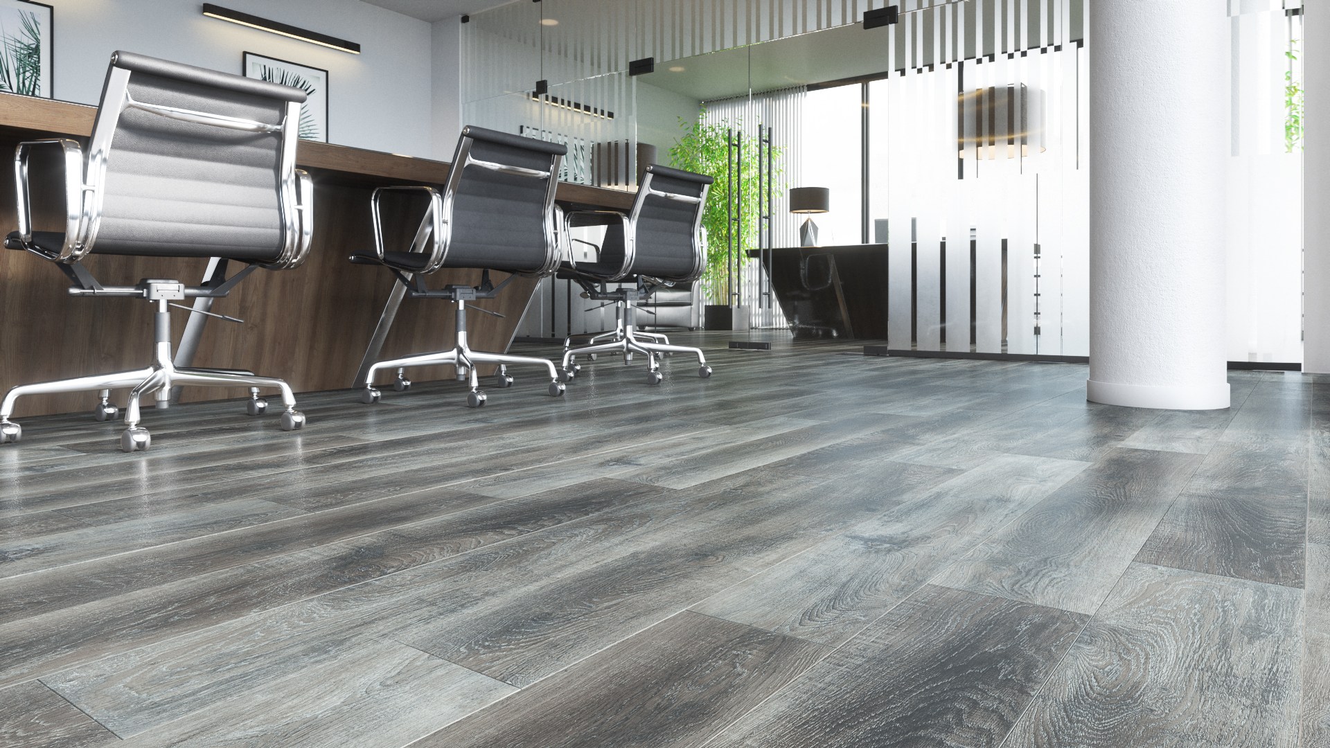 Кварцвиниловый SPC ламинат Fargo Comfort Дуб Сардиния 366-2 1220×180×4 фото в интерьере