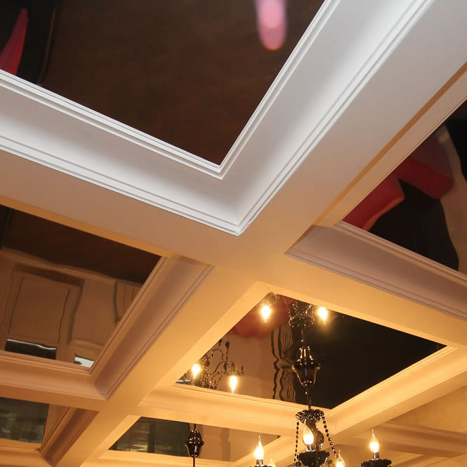 Потолочный плинтус под покраску Orac Decor Orac Luxxus C220 2000×116×76 фото в интерьере