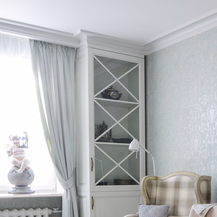 Потолочный плинтус под покраску Orac Decor Select C341 2000×122×88 фото в интерьере
