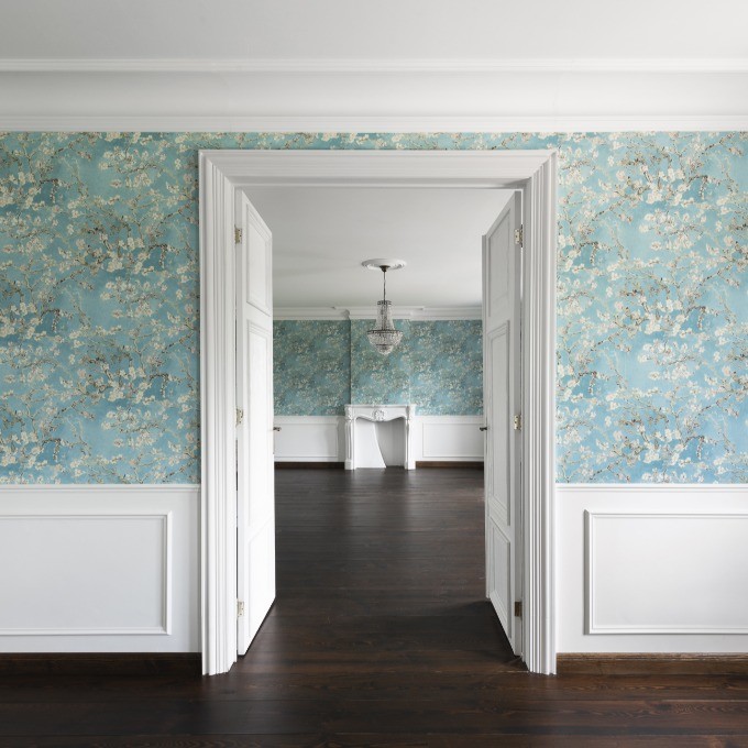 Потолочный плинтус под покраску Orac Decor Heritage XL C343 2000×250×190 фото в интерьере