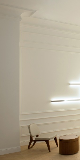 Потолочный плинтус под покраску Orac Decor Heritage XXL C344 2000×350×273 фото в интерьере